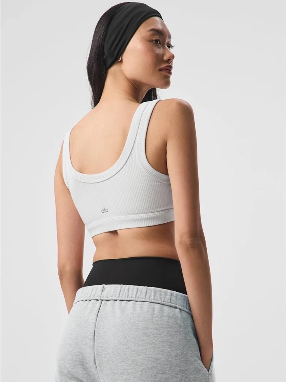 Alo Yoga Wellness Ribbed Bra White Size S